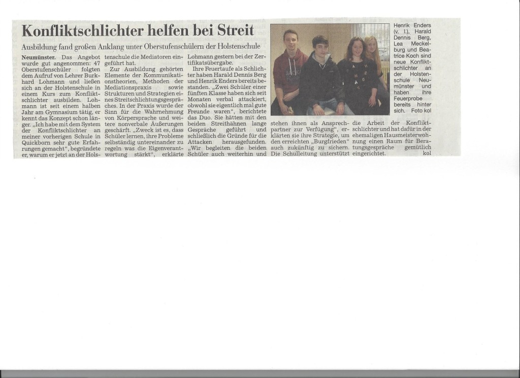 Kieler Nachrichten vom 20.03.2014